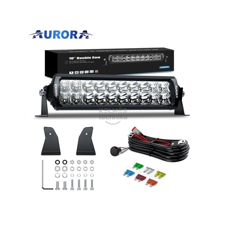 12" (30.48 cm) AURORA "D5 Double row DAKAR" serijos žibintas 50W Balta + 50W Geltona COMBO 2