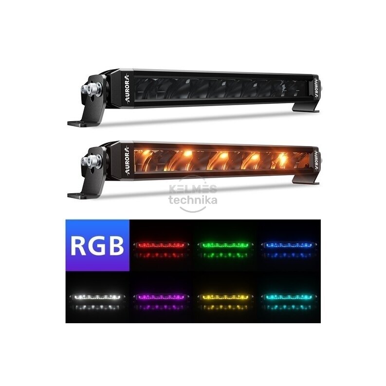 20" (50.8 cm) AURORA "S6 Single row RGB" serijos žibintas 100W DRIVING BEAM 2