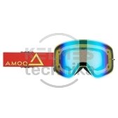 Akiniai AMOQ MX Vision Magnetic Raudoni-HiVis - Gold Mirror