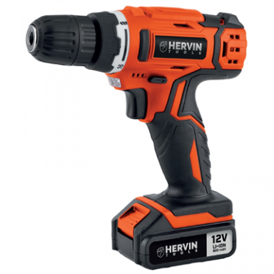 Akumuliatorinis gręžtuvas HERVIN TOOLS 12V, 1 baterija, Li-ion, 800mAh Akumuliatorinis gręžtuvas HERVIN TOOLS 12V, 1 baterija, Li-ion, 800mAh