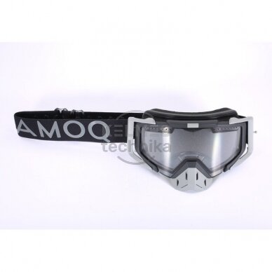 Akiniai AMOQ Aster Snow Goggles Black-Grey Clear skaidrus stiklas Akiniai AMOQ Aster Snow Goggles Black-Grey Clear skaidrus stiklas