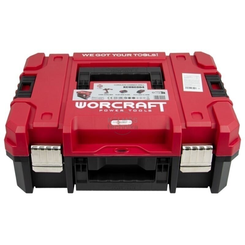 Akumuliatorinis suktuvas-gręžtuvas su kalimu WORCRAFT 20V LI-ION (XCUBE dėžė) 4