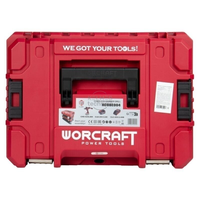 Akumuliatorinis suktuvas-gręžtuvas su kalimu WORCRAFT 20V LI-ION (XCUBE dėžė) 5