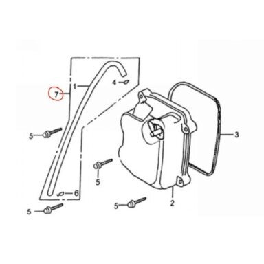 Alsuoklis KAYO A180 TUBE ASSY BREATHER 101041-0155 Nr. 7