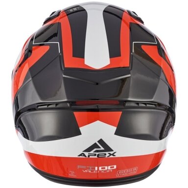 APEX šalmas FI100 Valencia baltas/juodas/raudonas L APEX šalmas FI100 Valencia baltas/juodas/raudonas L