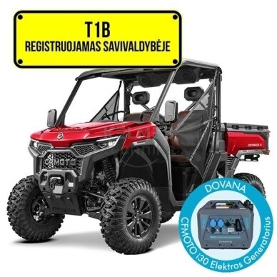 Bagis CFMOTO U10 PRO EPS T1 (mini traktorius) (Raudona) Bagis CFMOTO U10 PRO EPS T1 (mini traktorius) (Raudona)