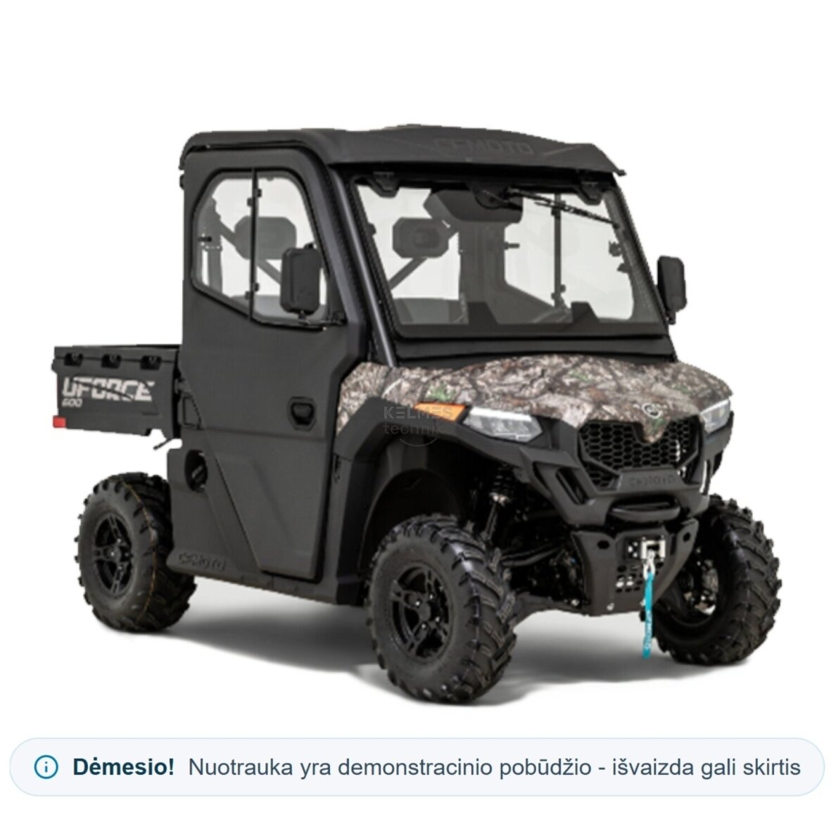 CFMOTO UFORCE 600 EPS Bagis T1b (mini traktorius) Nebula black 3