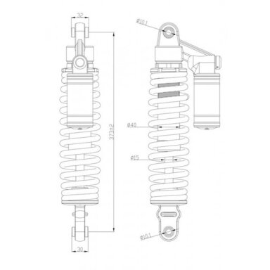 CFMOTO priekinis amortizatorius FRONT SHOCK ABSORBER 7020-051600-30001