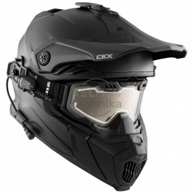 CKX TITAN Airflow Matt Black šalmas su šildomu akinių stiklu CKX TITAN Airflow Matt Black šalmas su šildomu akinių stiklu