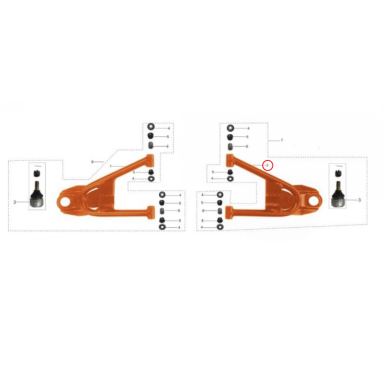 Dešine svirtis Kayo AT110 left lower rocker arm 565000-0044 Nr. 2