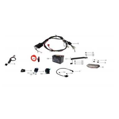 Galinis atšvaitas KAYO A180/A250 REAR LEFT AND RIGHT REFLECTOR 308006-0010 Nr. 18