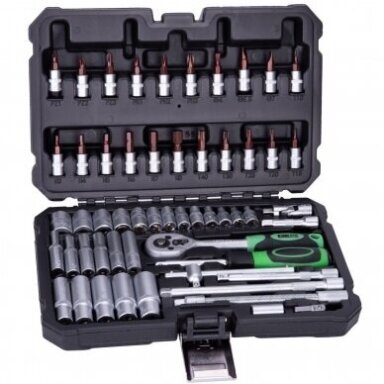 GALVUČIŲ RINKINYS 1/4" (55VNT)