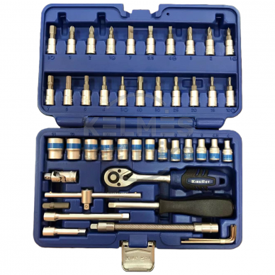 GALVUČIŲ RINKINYS 1/4" (46VNT) (12-KAMP) GALVUČIŲ RINKINYS 1/4" (46VNT) (12-KAMP)