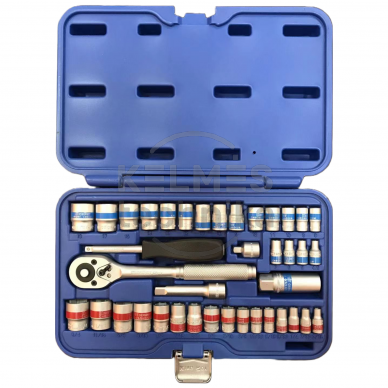 GALVUČIŲ RINKINYS 3/8"+1/4" (40VNT) (SAE & METRIC) 1 GALVUČIŲ RINKINYS 3/8"+1/4" (40VNT) (SAE & METRIC) 1