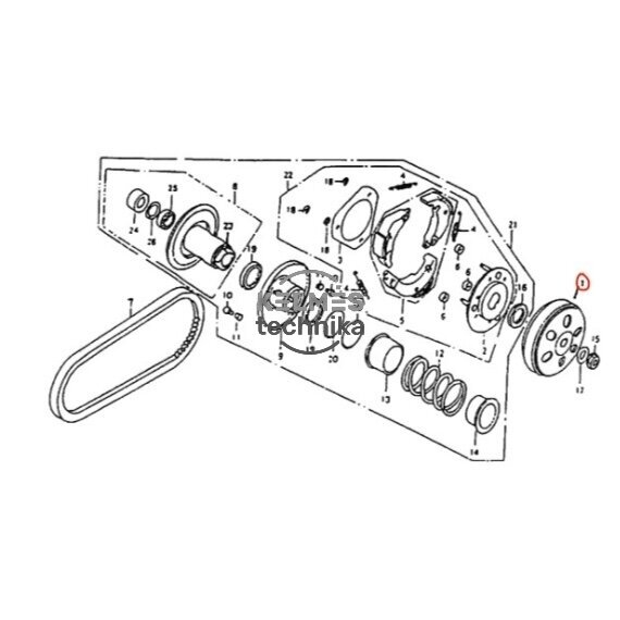 Išorinė sankaba KAYO A180 OUTER CLUTCH 101041-0186 Nr. 1
