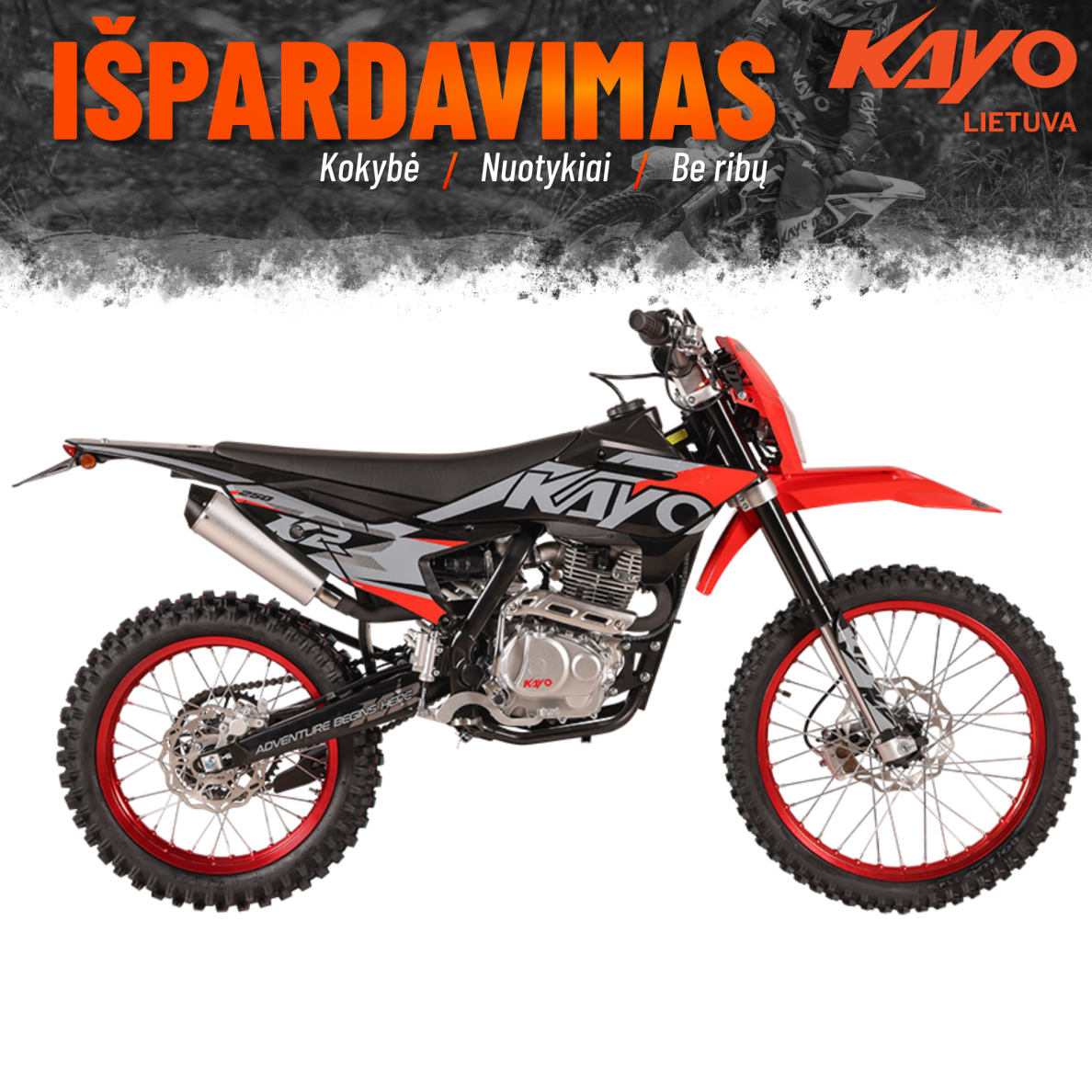 Krosinis motociklas KAYO K2 ENDURO
