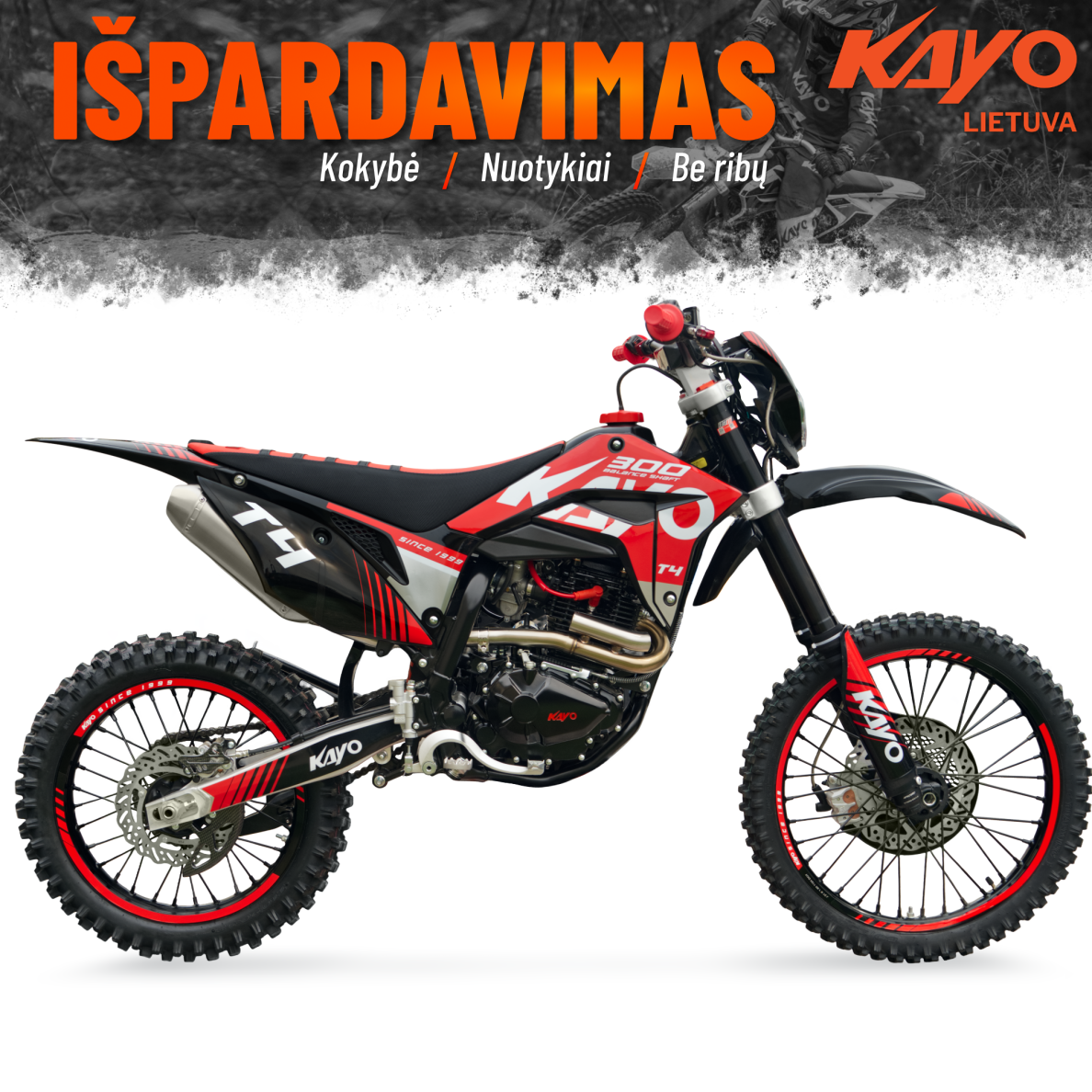 Krosinis motociklas KAYO T4 300