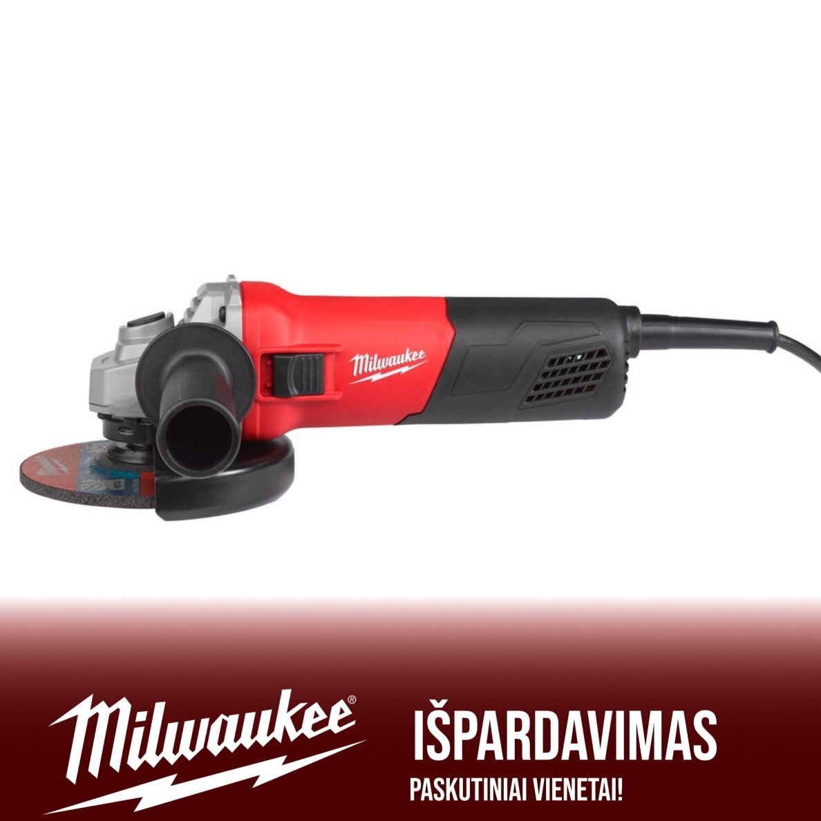 Milwaukee kampinis šlifuoklis AG 800-125 E