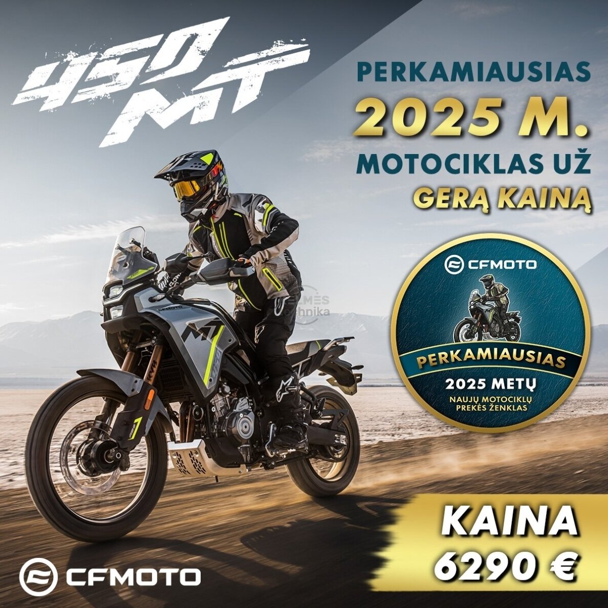Motociklas CFMOTO 450MT ABS, Aerolite Grey 1 Motociklas CFMOTO 450MT ABS, Aerolite Grey 1