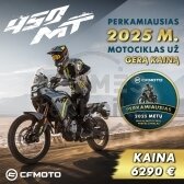 Motociklas CFMOTO 450MT ABS, Aerolite Grey