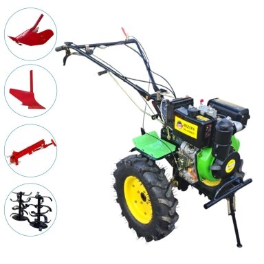 Motoblokas - Kultivatorius | Farmer/Bizon 1350E/3 (komplektas), Dyzelinis