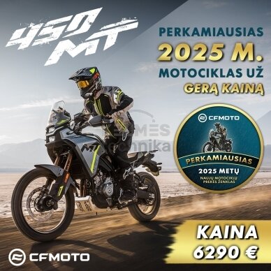 Motociklas CFMOTO 450MT ABS, Aerolite Grey 1