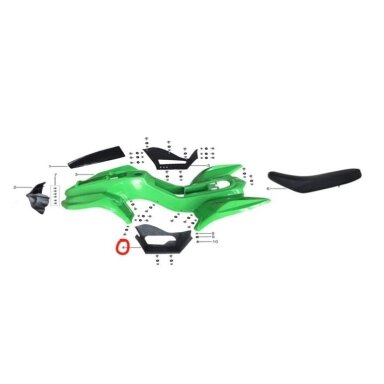 Pakojis kairys KAYO AY70 LEFT FOOTPEGS PLASTIC 803001-0003 Nr. 4 Pakojis kairys KAYO AY70 LEFT FOOTPEGS PLASTIC 803001-0003 Nr. 4
