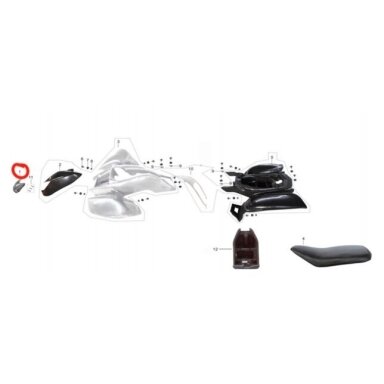 Priekinis žibintas Kayo A150/A180 HEADLIGHT 308001-0019 Nr. 1 Priekinis žibintas Kayo A150/A180 HEADLIGHT 308001-0019 Nr. 1