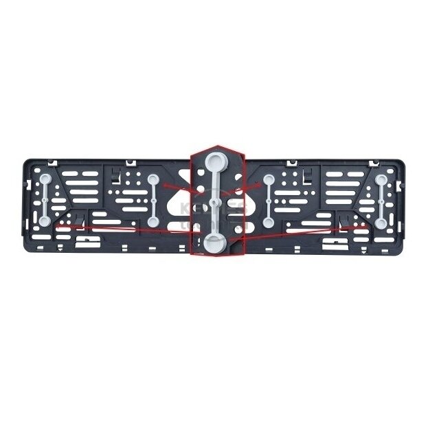 R22 Valstybinio numerio rėmelis su guminėmis tarpinėmis R22 520 x 110 mm 1