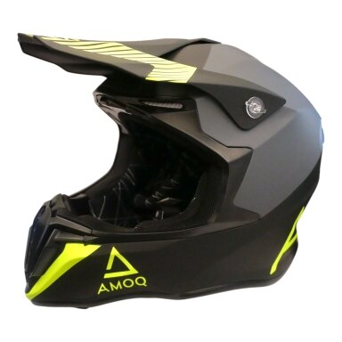 Šalmas AMOQ Airframe Black/Gray/HiVis