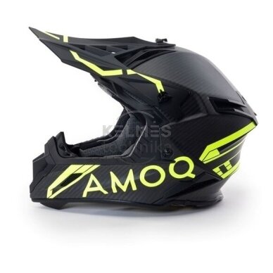 Šalmas AMOQ Friction MIPS Carbon Juodas / HiVis 3 Šalmas AMOQ Friction MIPS Carbon Juodas / HiVis 3