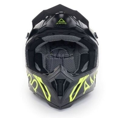 Šalmas AMOQ Friction MIPS Carbon Juodas / HiVis 1 Šalmas AMOQ Friction MIPS Carbon Juodas / HiVis 1