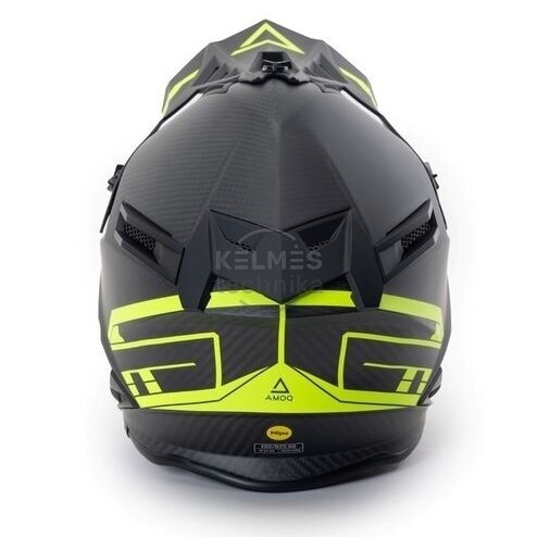 Šalmas AMOQ Friction MIPS Carbon Juodas / HiVis 4 Šalmas AMOQ Friction MIPS Carbon Juodas / HiVis 4