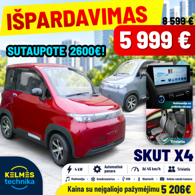 SKUT X4 | Elektrinis mini automobilis, Raudonas SKUT X4 | Elektrinis mini automobilis, Raudonas