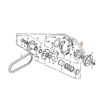 Variatorius Kayo A180 PULLEY ASSY DRIVEN 101041-0008 Nr. 21 Variatorius Kayo A180 PULLEY ASSY DRIVEN 101041-0008 Nr. 21
