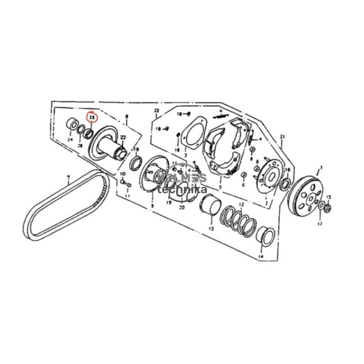 Variatoriaus guolis BEARING BALL REDLAL6906U 101041-0205 Nr. 25