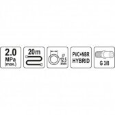 ŽARNA HIBRIDINĖ SU IŠORINIAIS SRIEGIAIS 3/8" (Ø12.5X17MM) 20M ŽARNA HIBRIDINĖ SU IŠORINIAIS SRIEGIAIS 3/8" (Ø12.5X17MM) 20M
